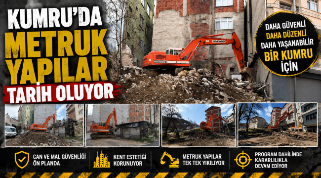 Kumru Belediyesi Riskli Yapıları Kaldırıyor